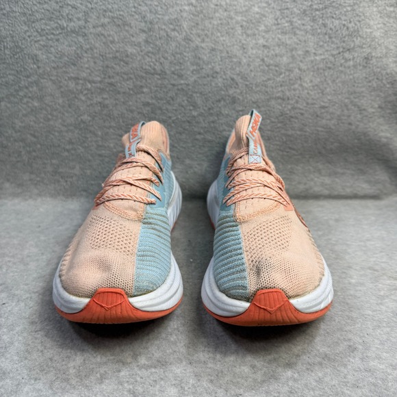 Hoka Women's Peach Orange White Athletic Running Shoes - Picture 2 of 10